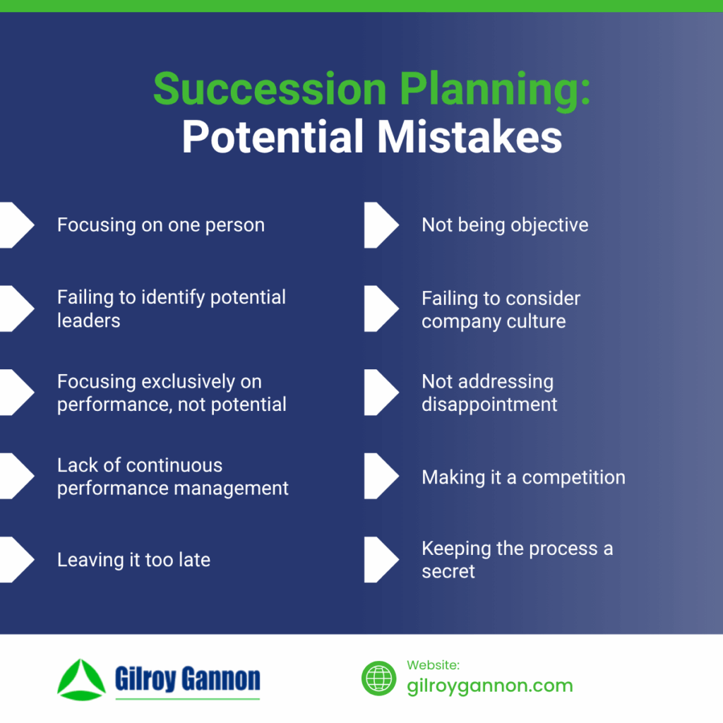Succession Planning Potential Mistakes