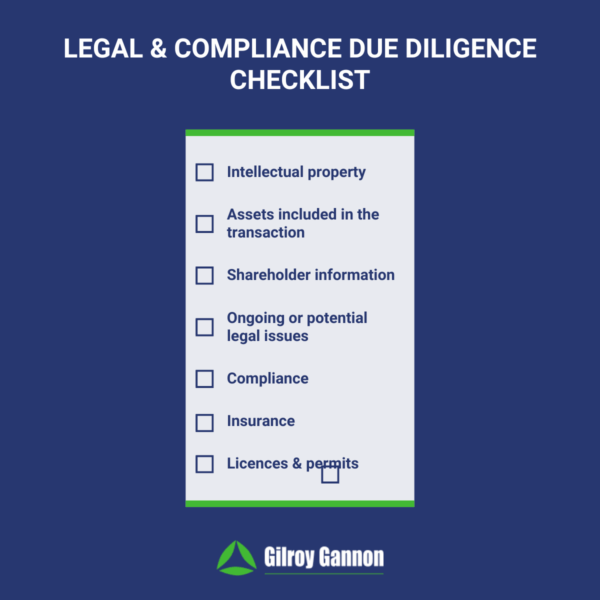 Legal & Compliance Due Diligence Checklist - Gilroy Gannon Legal & Compliance Due Diligence Checklist - Gilroy Gannon